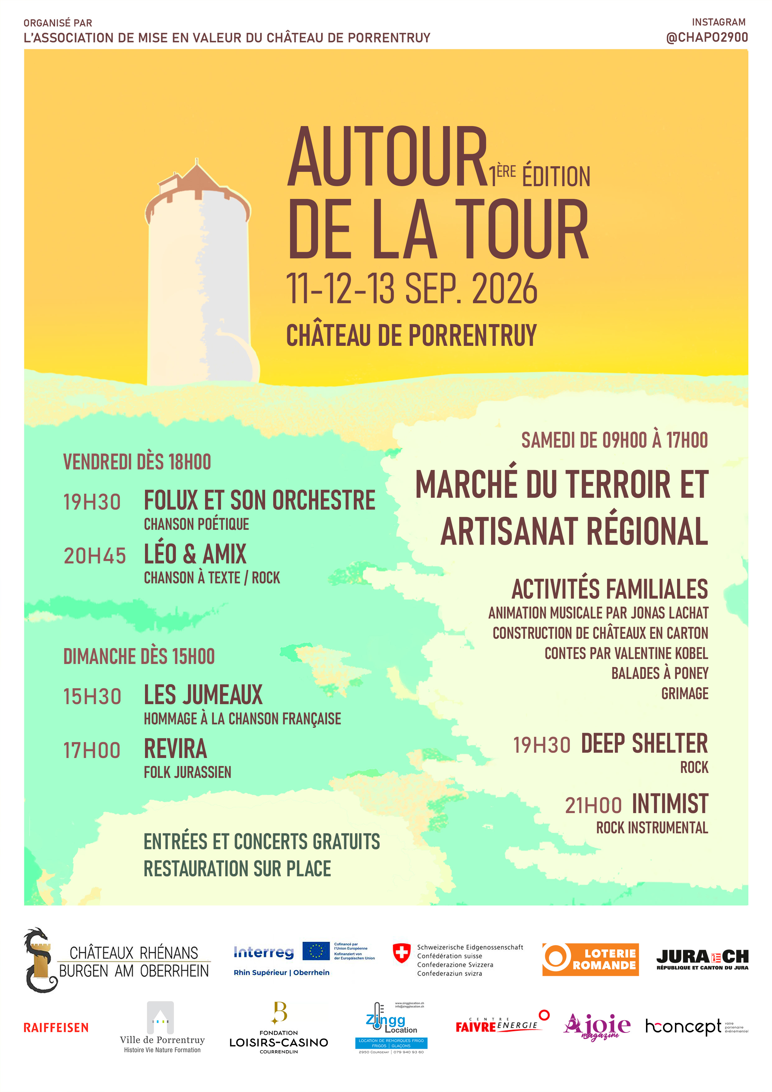 Affiche du festival *Autour de la tour*